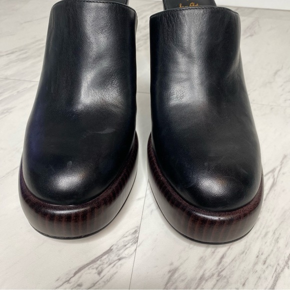 Sam Edelman Shiloh Black Leather Heeled Mule 9 1/2 M - Picture 10 of 14